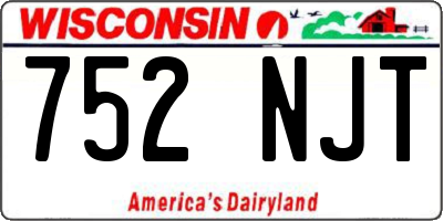 WI license plate 752NJT