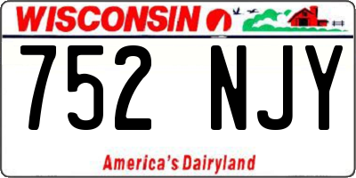 WI license plate 752NJY