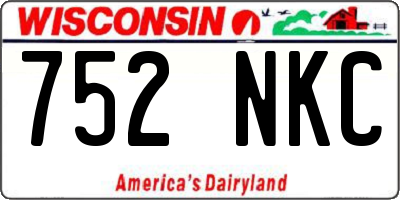 WI license plate 752NKC