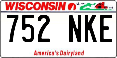 WI license plate 752NKE