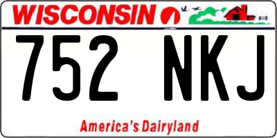 WI license plate 752NKJ