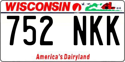 WI license plate 752NKK