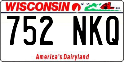 WI license plate 752NKQ