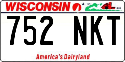WI license plate 752NKT