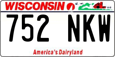 WI license plate 752NKW