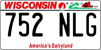 WI license plate 752NLG