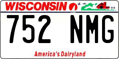 WI license plate 752NMG