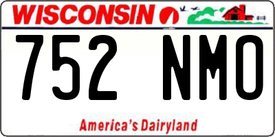 WI license plate 752NMO