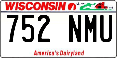 WI license plate 752NMU