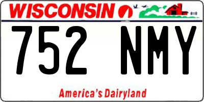 WI license plate 752NMY
