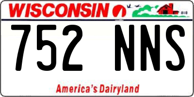 WI license plate 752NNS