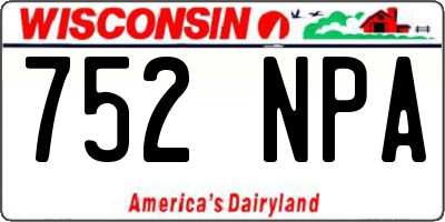 WI license plate 752NPA
