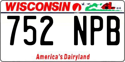 WI license plate 752NPB