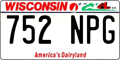 WI license plate 752NPG