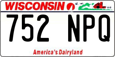WI license plate 752NPQ