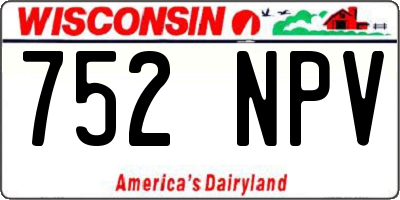 WI license plate 752NPV