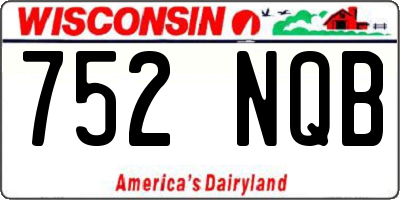 WI license plate 752NQB
