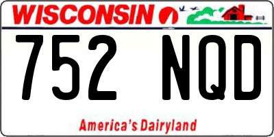 WI license plate 752NQD