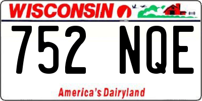 WI license plate 752NQE