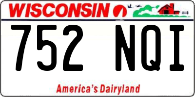 WI license plate 752NQI