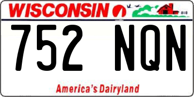 WI license plate 752NQN