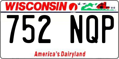 WI license plate 752NQP
