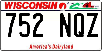 WI license plate 752NQZ