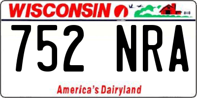 WI license plate 752NRA