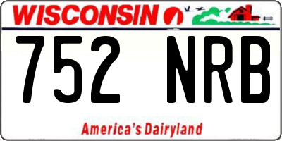 WI license plate 752NRB