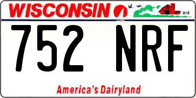 WI license plate 752NRF