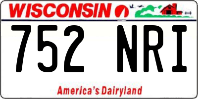 WI license plate 752NRI