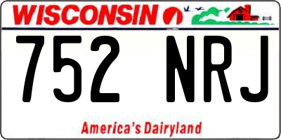 WI license plate 752NRJ