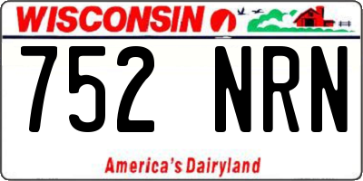 WI license plate 752NRN