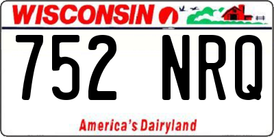 WI license plate 752NRQ