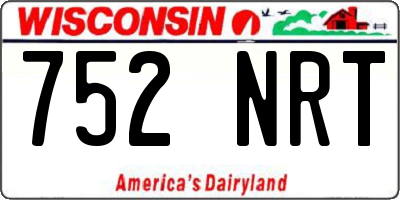 WI license plate 752NRT