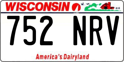 WI license plate 752NRV