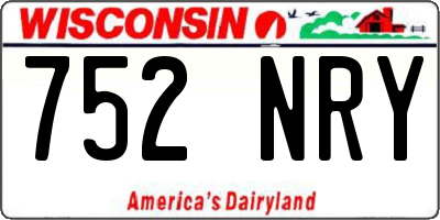 WI license plate 752NRY