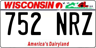 WI license plate 752NRZ