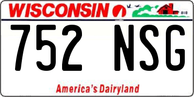 WI license plate 752NSG