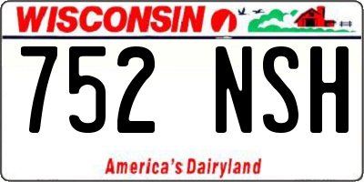 WI license plate 752NSH
