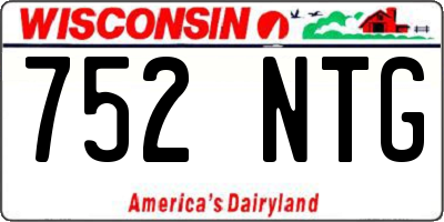 WI license plate 752NTG