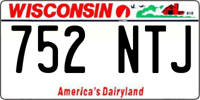 WI license plate 752NTJ