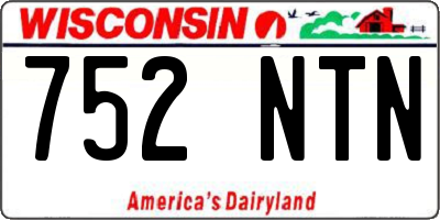 WI license plate 752NTN