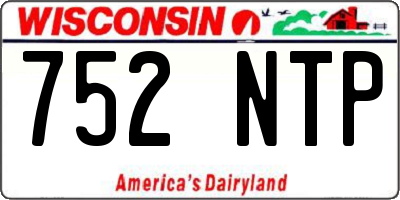 WI license plate 752NTP
