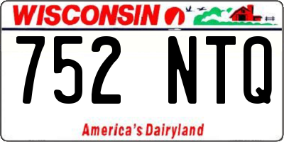 WI license plate 752NTQ