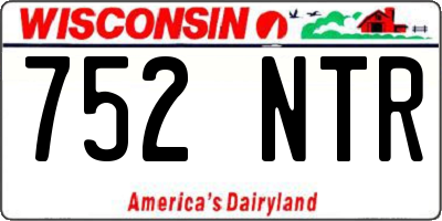 WI license plate 752NTR