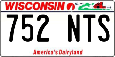 WI license plate 752NTS