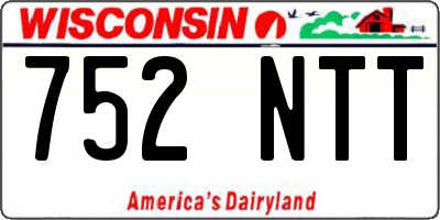 WI license plate 752NTT