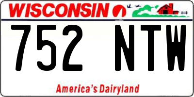 WI license plate 752NTW