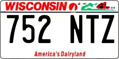 WI license plate 752NTZ